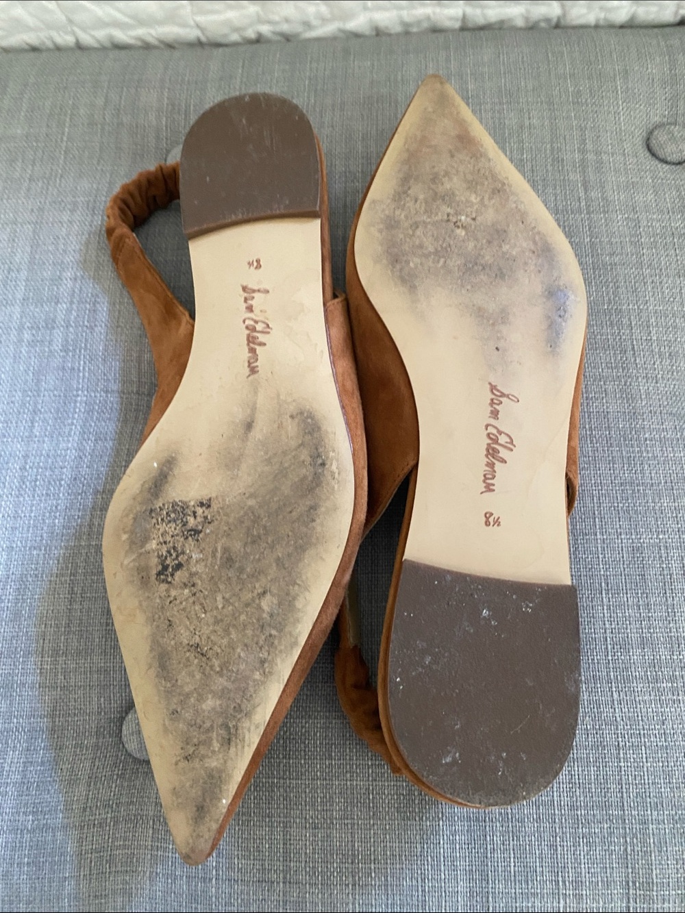 Sam Edelman Slingback Flats in Tan Suede - Picture 6 of 6